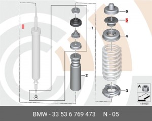 Адаптер опоры амортизатора 33 53 6 769 473 BMW