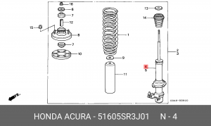 Амортизатор 51605SR3J01 HONDA