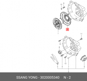 Корзина сцепления 3020005340 SSANG YONG