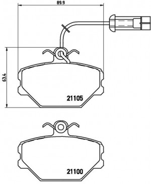 Комплект тормозных колодок, диско P23044 BREMBO