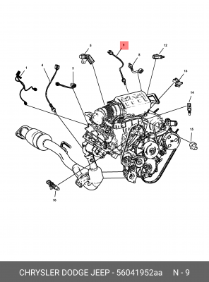 Лямбда-зонд 56041 952AA CHRYSLER