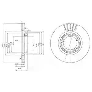 Тормозной диск BG3590 DELPHI