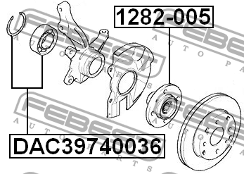 Ступица колеса 1282-005 FEBEST