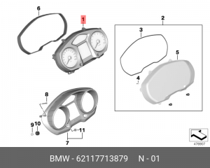Комбинация приборов 62 11 7 713 879 BMW
