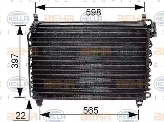 Конденсатор, кондиционер 8FC351035791 HELLA