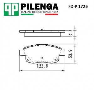 Колодки тормозные дисковые FDP1725 PILENGA