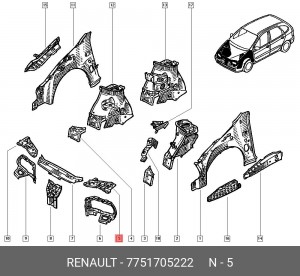 Деталь 7751705222 RENAULT