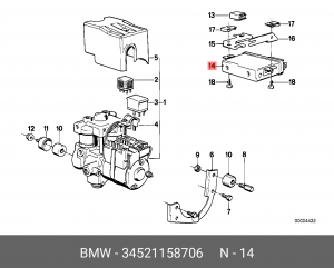 Блок управления, динамики тормоза / движения 34 52 1 158 706 BMW