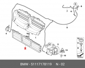 Воздуховод отопителя, кондиционирования салона 51 11 7 178 119 BMW