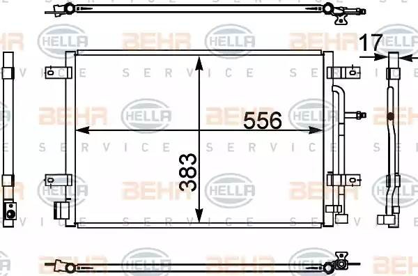 Конденсатор, кондиционер 8FC 351 302-441 HELLA