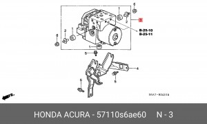 Гидроагрегат, тормозная система 57110S6AE60 HONDA