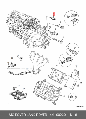 Датчик, температура охлаждающей жидкости PEL100230 MG ROVER LAND ROVER