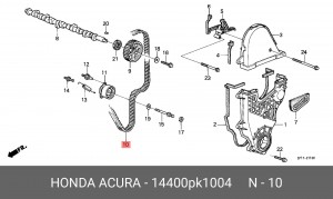 Ремень ГРМ 14400PK1004 HONDA