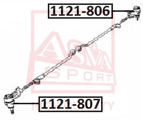 Наконечник рулевой тяги 1121-807 ASVA