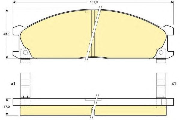 Комплект тормозных колодок, диско 6107669 GIRLING