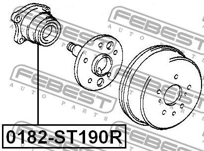 Ступица колеса 0182-ST190R FEBEST