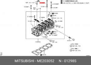 Болт головки цилидра ME203052 MITSUBISHI