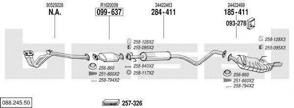 Система выпуска ОГ 08824550 BOSAL