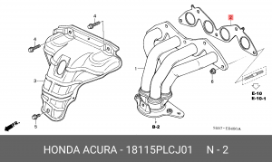 Прокладка, выпускной коллектор 18115PLCJ01 HONDA