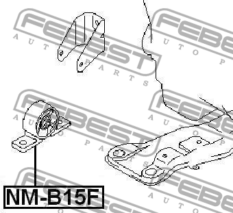 Подушка двигателя NM-B15F FEBEST