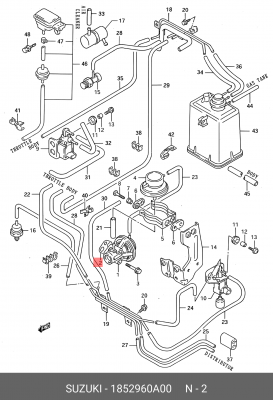 Прокладка системы EGR 18529-60A00 SUZUKI