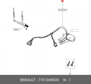 Двигатель стеклоочистителя 7701349539 RENAULT