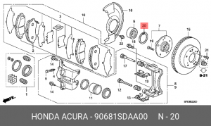 Комплект подшипника ступицы колеса 90681-SDA-A00 HONDA
