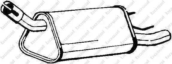 Глушитель выхлопных газов конечный 185-431 BOSAL