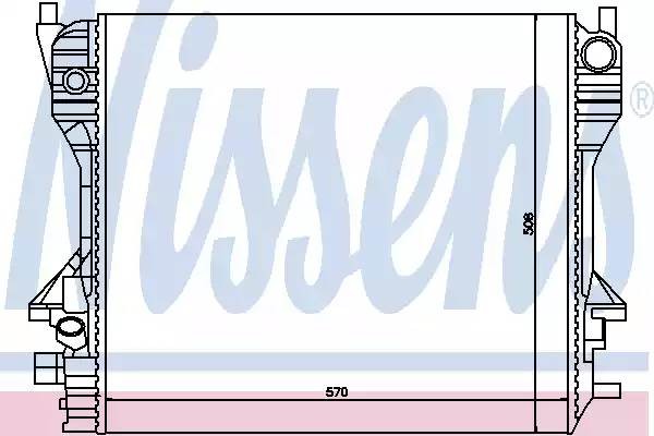 Радиатор, охлаждение двигател 66707 NISSENS