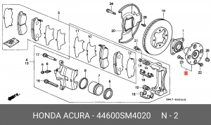 Ступица колеса 44600-SM4-020 HONDA