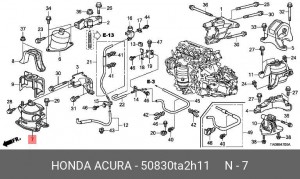 Подушка двигателя 50830TA2H11 HONDA