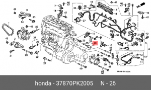 Датчик, температура охлаждающей жидкости 37870PK2005 HONDA