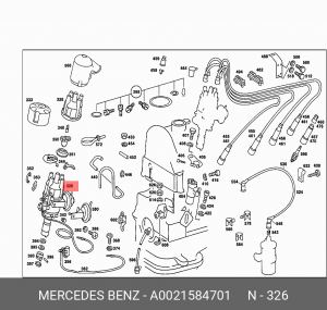 Распределитель зажигания A 002 158 47 01 MERCEDES BENZ