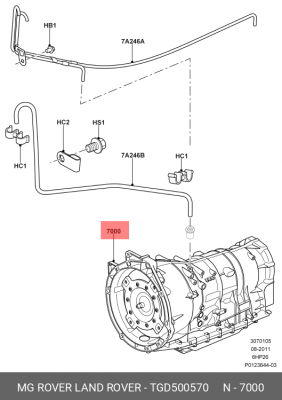 Автоматическая коробка передач TGD500570 LAND ROVER