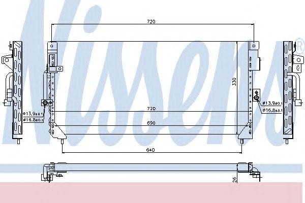 Конденсатор, кондиционер 94187 NISSENS