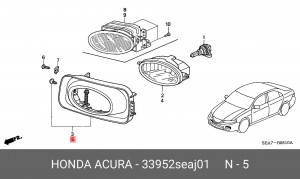 Фара противотуманная 33952SEAJ01 HONDA