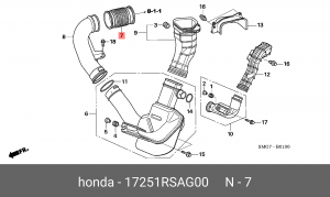 Деталь 17251RSAG00 HONDA