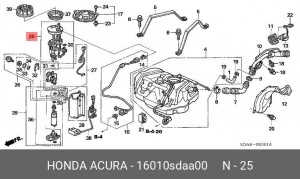 Фильтр топливный 16010SDAA00 HONDA