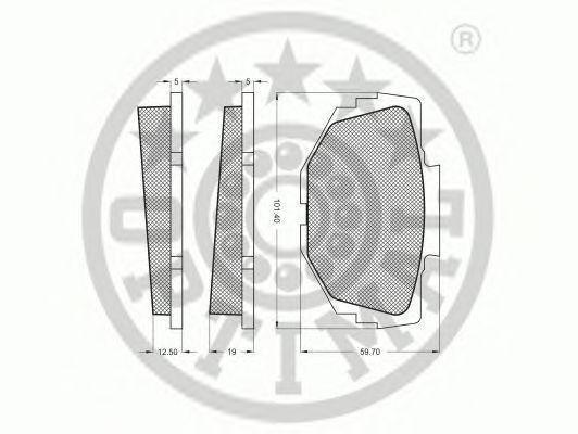 Комплект тормозных колодок, диско 6203 OPTIMAL