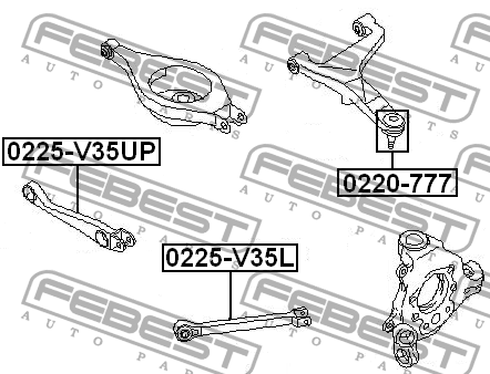 Рычаг подвески 0225-V35UP FEBEST