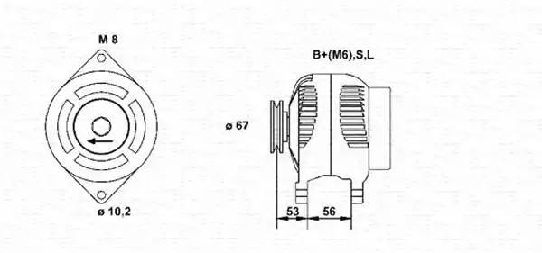 Генератор 943356553010 MAGNETI MARELLI
