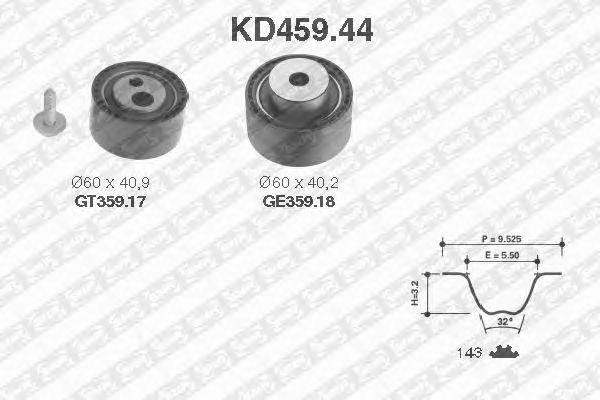 Комплект ремня ГРМ KD459.44 NTN SNR