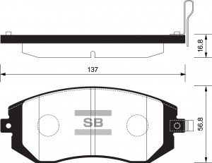 Колодки тормозные дисковые SP1367 SANGSIN