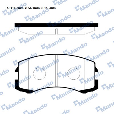 Колодки тормозные дисковые MPM02 MANDO