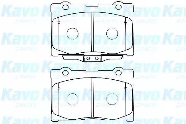 Комплект тормозных колодок, диско BP-2052 KAVO PARTS