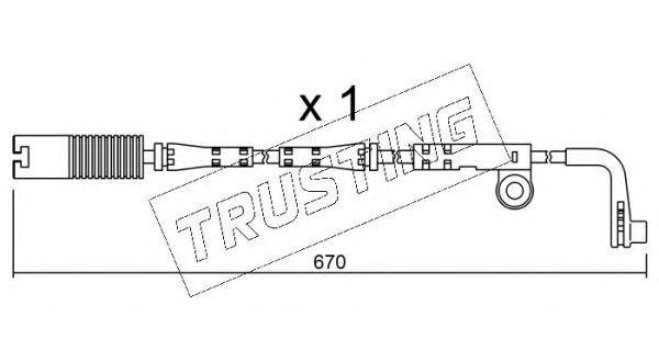 Сигнализатор, износ тормозных колодок SU.150 TRUSTING