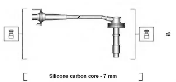 Ккомплект проводов зажигания 941215240807 MAGNETI MARELLI