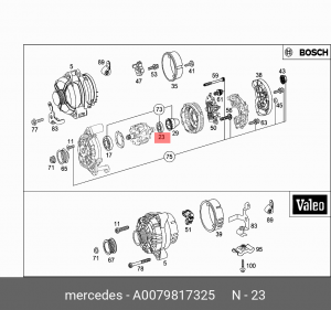 Подшипник A 007 981 73 25 MERCEDES BENZ