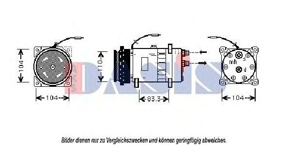 Компрессор, кондиционер 853820N AKS DASIS