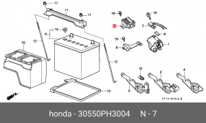 Блок управления, система зажигания 30550PH3004 HONDA